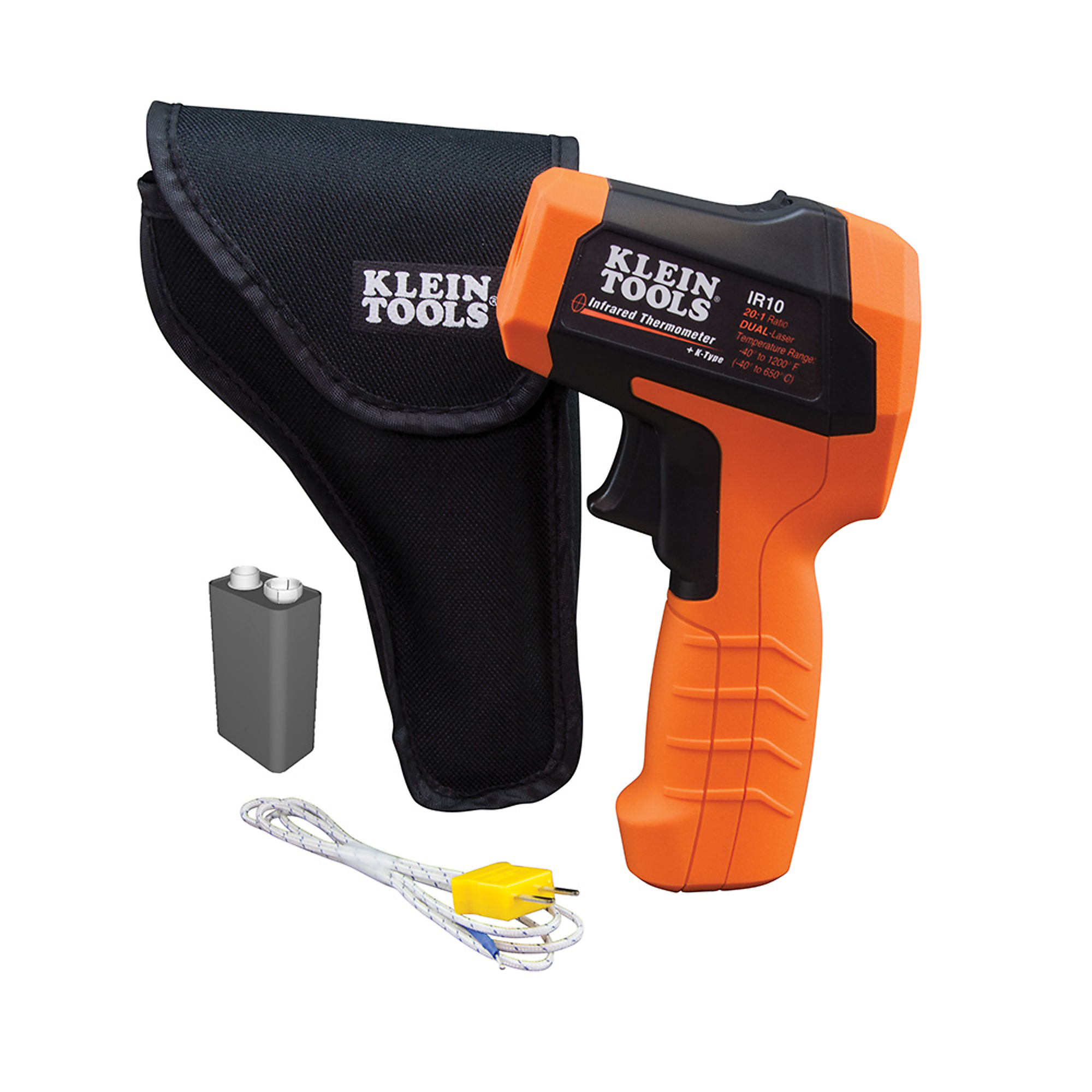 Klein Tools Dual-Laser Infrared Thermometer, 20:1 Ratio, Model# IR10